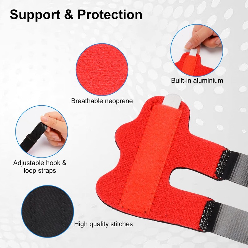 supregear Finger Splint Support, 4 Pack Adjustable Reusable Trigger Finger