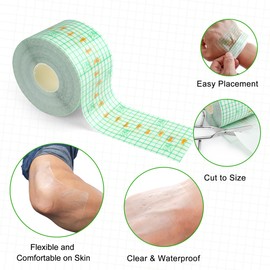 LotFancy Tattoo Aftercare Bandage, 2" x 13 Yards Roll, Waterproof Transparent Film Dressing, Clear Stretch Adhesive Tattoo Wrap, for Second Skin Tattoo Healing Protective Film