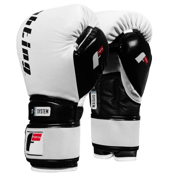 Fighting Sports S2 Gel Power Sparring Gloves, White/Black, 16 oz