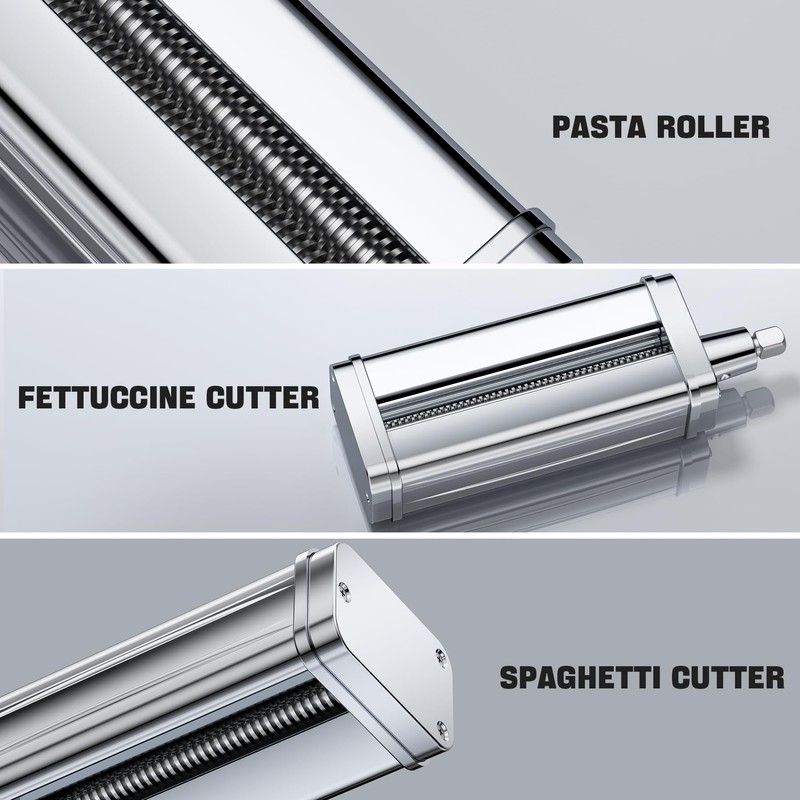Pasta Maker Attachment for all KitchenAid Stand Mixer, including Spaghetti
