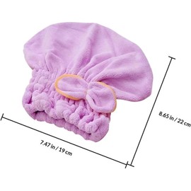 Genérico Toallas y Antideslizantes de Microfibra 2piezas para Secar el Cabello Diseño Adorable y Tejido de Vellón Coral, Absorbentes Color Aleatorio para Uso en Viaje y