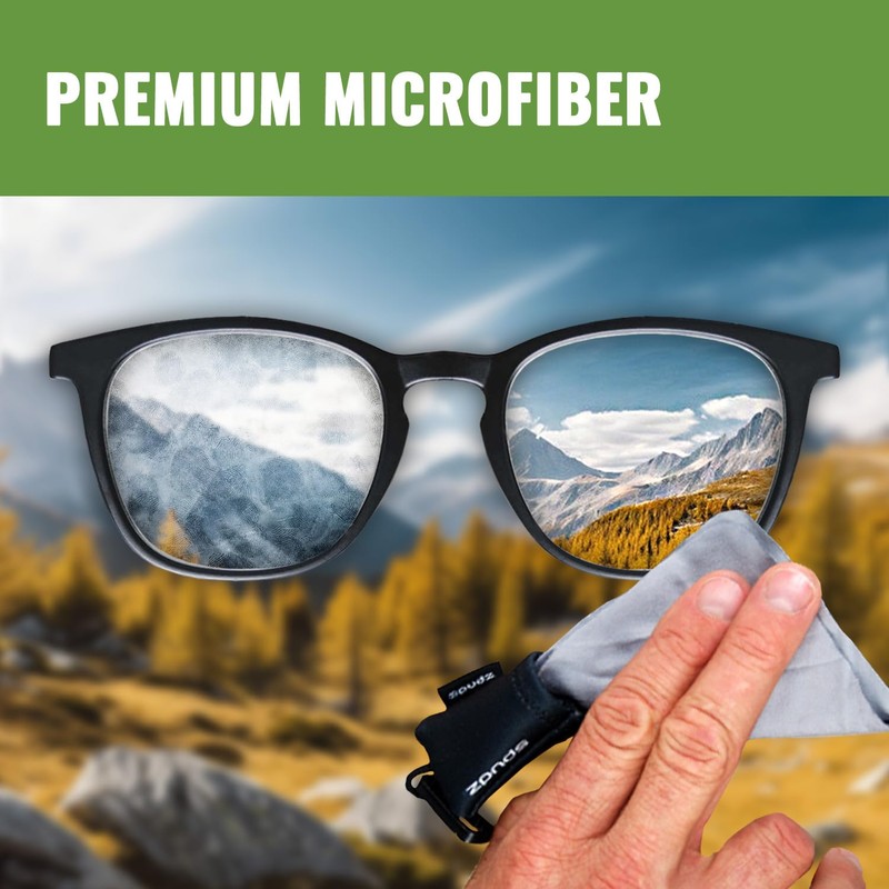 SPUDZ Ultra Microfiber Lens Cleaner with Closeable Bottom – Clip-On