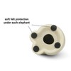 Vaudagio Loving Pair of Elephants in Beige & Grey -