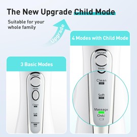 COSLUS Water Flosser Dental Pick: 300ML Oral Irrigator for Teeth Cleaning, Orthodontic, Braces & Sensitive Gums, Cordless Portable for Travel, IPX7 Waterproof, for Adults Teens Family Use, Pure White