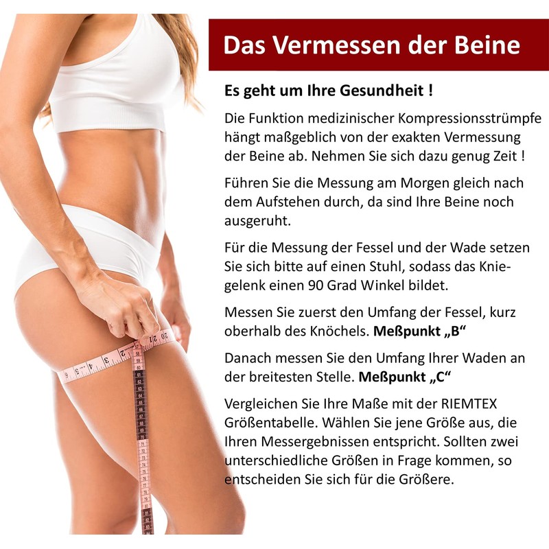 RIEMTEX Compression Stockings Class 1 CCL1 Support Stockings for Men