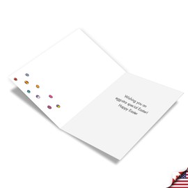 NobleWorks Funny Easter Greeting Card with 5 x 7 Inch Envelope (1 Card) Flying Bunny C10530EAG