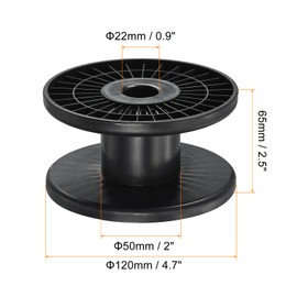 PATIKIL 4.7 Inch Floss Bobbins, 4 Pack Plastic Empty Thread Spools Wire Weaving Bobbin Chain Tape for Sewing Embroidery, Black