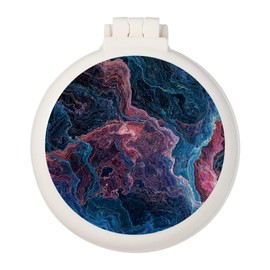 Mini hairbrush, pocket hairbrush with mirror, portable for purse/pocket, travel size (Dazzling Vector)