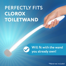 Impresa 6-Pack Pumice Stone Toilet Bowl Cleaner Refill Heads - Compatible with Clorox Toilet Wand Refills - Reusable Natural Stone Scrub Heads for Tough Stains