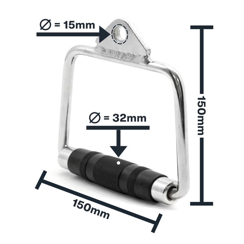 Meteor Close-End D Stirrup Handle, D Handle, Stirrup Handle, Cable