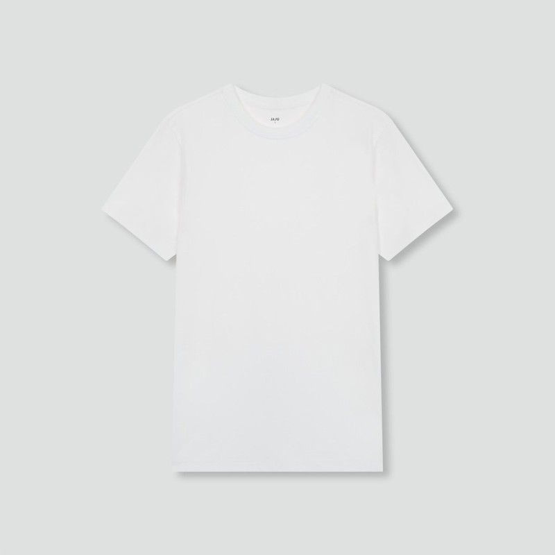 JAJU [JAJU] Unisex Cotton Round Neck T-shirt 3-pack_White 2501586118
