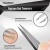 DuroX - 3 Sharp Tweezer Set, Pointed Tweezers for Ingrown