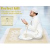 Anlising Muslim Prayer Mat with Prayer Beads and Fabric Bag,