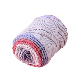 jojofuny 1 Roll Rainbow Colorful Knitting Woolen Yarn Ply Soft Cotton for DIY Hats Sweaters and Scarves Pilling Warm for Autumn Winter Crafts