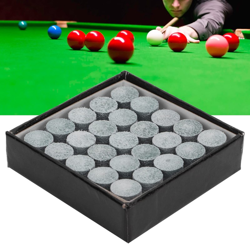 50PCS Billiard Cue Tips, LP Grade B Snooker Leather Heads