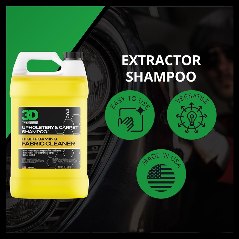 3D Extractor Carpet Cleaner Shampoo for Machine Use - Upholstery