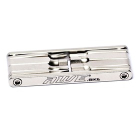 AWE® 8 Piece CR-V Special Hardened Steel Bike/Bicycle Micro Multi Function Pocket Tool Extra Thin