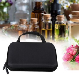 Haofy Almacenamiento de Aceites Esenciales, 63 Ranuras, Portátil, Aromaterapia, Bolsa de Almacenamiento de Aceites Esenciales, Estuche, Organizador de Caja, Contenedor de Terapia d (Negro)