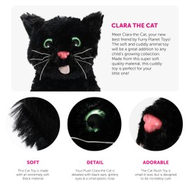 FURRY PLANET TOYS Soft Toy Plush Animal Kingdom 21cm Cute Cuddly Zoo Jungle Woodland Farm (Black Cat)