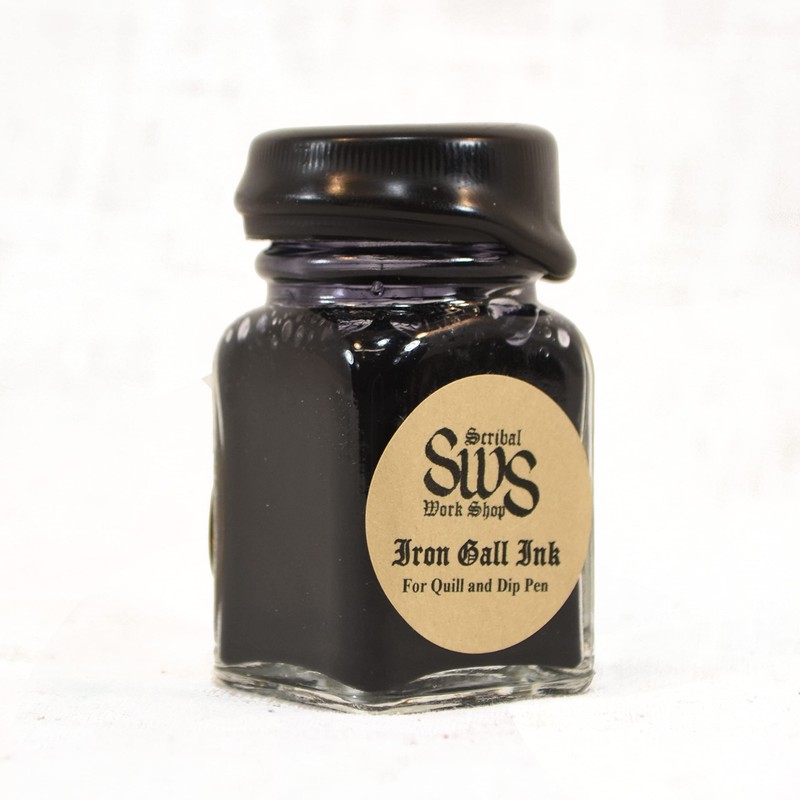 Historic Iron Gall Black Ink for dip pen, 1 oz