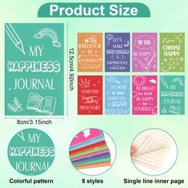 HCEWSBFD 16 Sets Colorful Happiness Notebooks Bulk Gifts Funny Motivational Journals Inspirational Notepads End of Year Gifts from Teacher Prizes Travel with Retractable Ballpoint Pens(Happy Style)