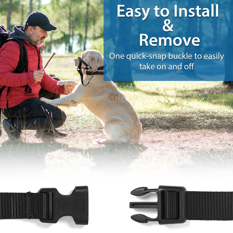 BARKLESS Soft Dog Head Collar, No Pull Training Tool for