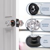 Bwintech 1 Pair Solid Crystal Black Door Knobs, 65mm Palace