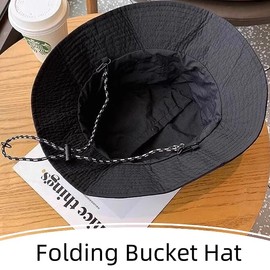 RuiChy Men's Safari Hat, Bucket Hat, Foldable, Integrated Storage, Compact, UV Protection Hat, UV Protection, Sunburn, Waterproof, Breathable, Quick Drying, Wide Brim, Sun Protection, Lightweight,