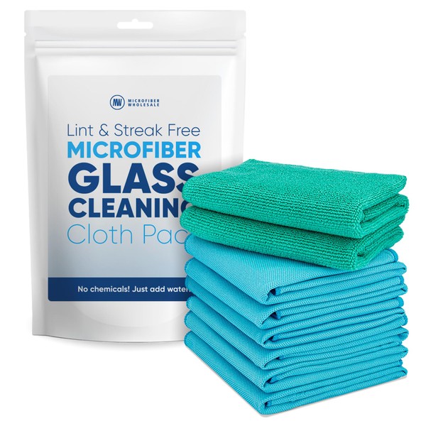 Claro 2 Step Glass Cleaning Cloth 8-Pack – Green Wet