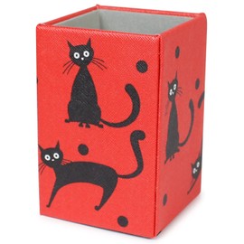 Pearl Glasses Stand Red Cat Large