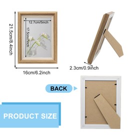 Andiker 7 x 5 Photo Frame, Retro Photo Frame with Mount, High-Quality Resin Material and Unbreakable and Clear Glass, Photo Frame for Standing in Portrait or Landscape Format for Table Decoration