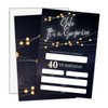 Beshoul Birthday Invitations - Black Gold Glitter Bday Invites with