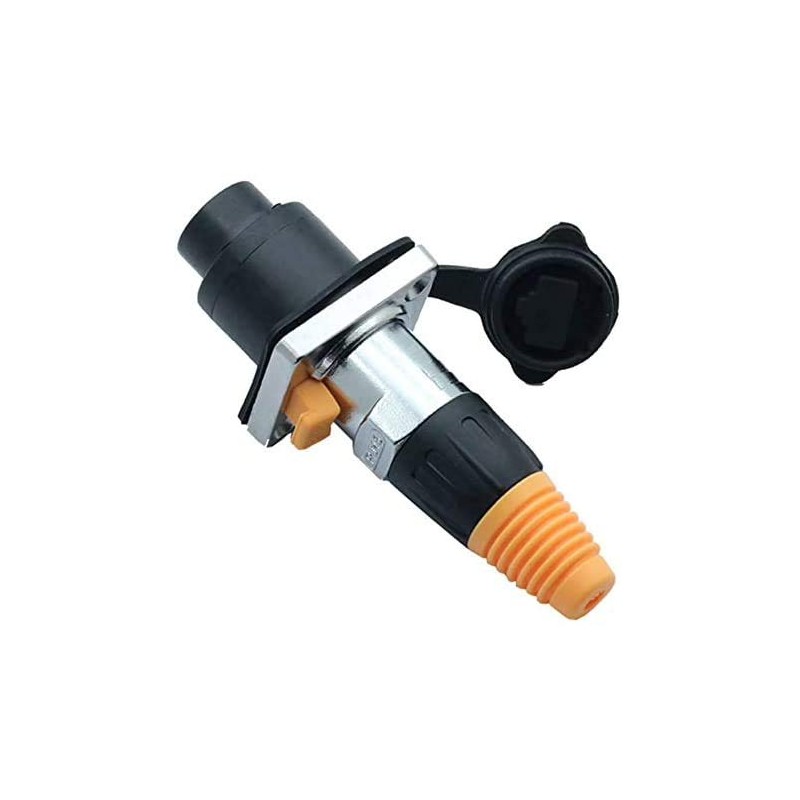 PROtastic IP65 RJ45 Ethernet Panel Mount Socket & Locking Plug