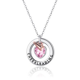 TALYKONG Cheerleader Gifts Cheerleading Cheer Pendant Necklace Gifts for Cheerleaders Women