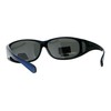 Polarized Womens Rhinestone Bling Fit Over Rectangular 60mm Sunglasses Blue