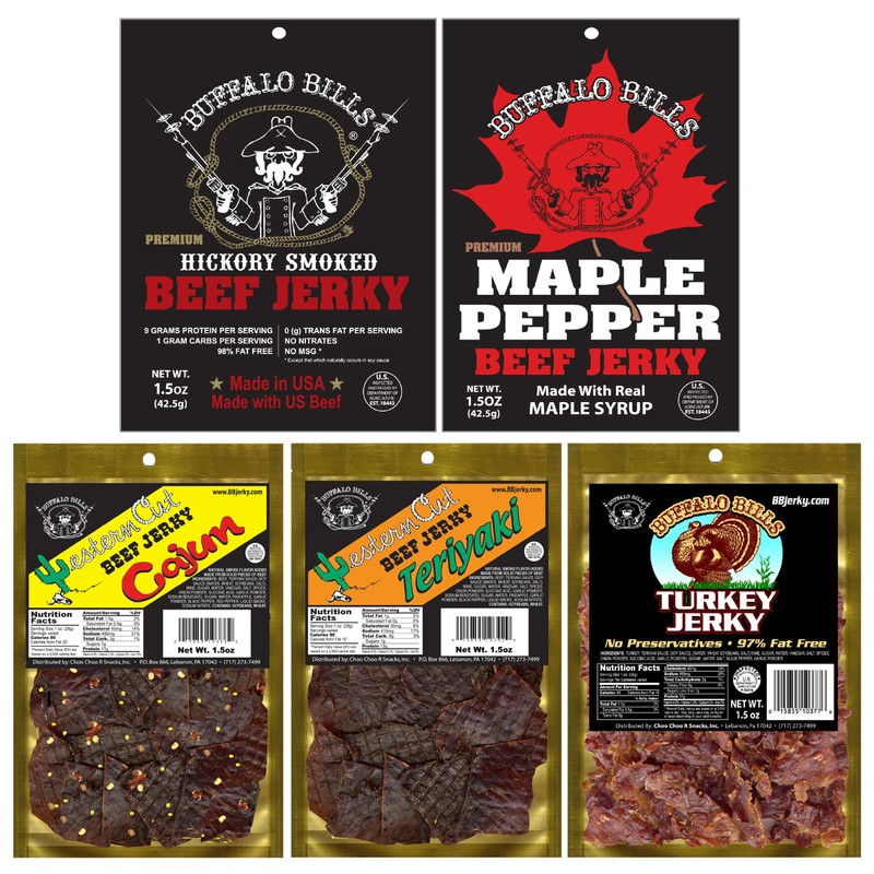 Buffalo Bills 10-Piece Assorted Jerky Sampler Gift Box (10 packs