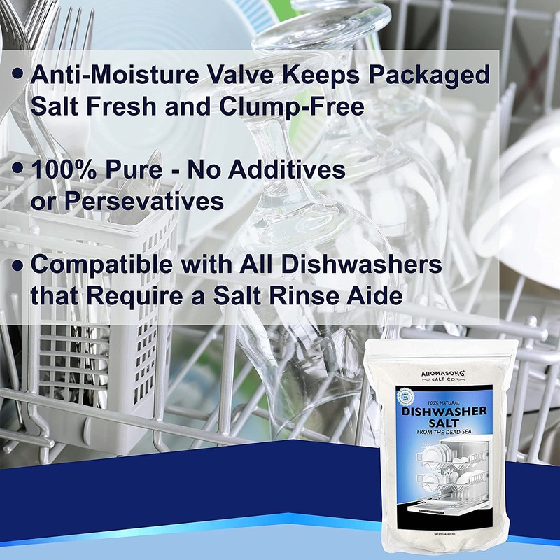Aromasong Dishwasher Salt 10 LB - 100% Natural Water Softening
