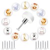 12 Set Safari Jungle Animal Drawer Knob Pulls Round Soft
