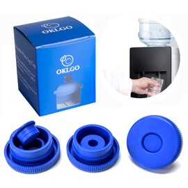 5 Gallon Water Jug Caps Reusable - Non-Spill 55mm Water Bottle Caps,Silicone Replacement Cap Lids Anti Splash 3 Pack