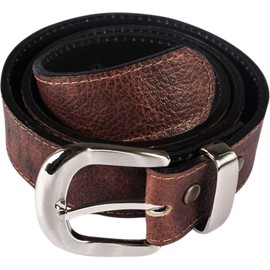 Atitlan Leather Brown Leather Money Belt with Interchangeable Buckle (42)