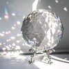 Tirifer Clear Glass Crystal Ball Prisms with Stand, Window Rainbow