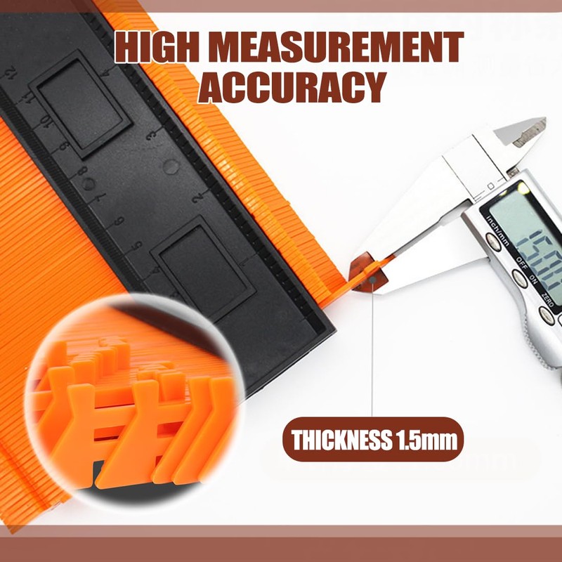 Contour Gauge with Lock, 10 Inch Measuring Shape Outline Angle,