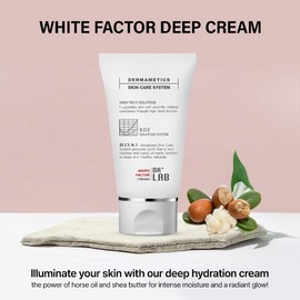 DR+LAB White Factor Deep Cream 0.34 fl oz /10ml Intensive Deep Hydrating for Uneven Skin Tone Glow Radiance Face Cream Korean Skincare