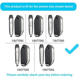 ATFIGII Key Fob Cover Compatible with Kia Telluride EV5 EV9 Serento K4 K5 Sportage Case Protector TPU with Little Lanyard 7 Buttons Silver Black