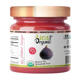 IOS Love Organic Spreadable Fruit - USDA Organic Certified 65% Fruits - Non-GMO, Vegan, Gluten Free, Kosher, NO Added Sugar, Net. Wt. 10.1Oz (Turkish Fig, 10.1 Oz (Pack of 1))