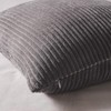 Topfinel Cushion Cover, 30 x 50 cm, Grey Corduroy Cushion