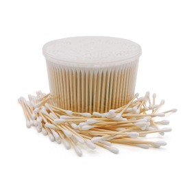 Bamboo Cotton Swabs, Biodegradable Wood Cotton Buds 1000pcs