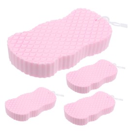 Baluue 4Pcs Supple Bathing Sponges Double Sided Body Scrubbers for Lightweight Compact for Daily Use Gentle Cleaning Generation