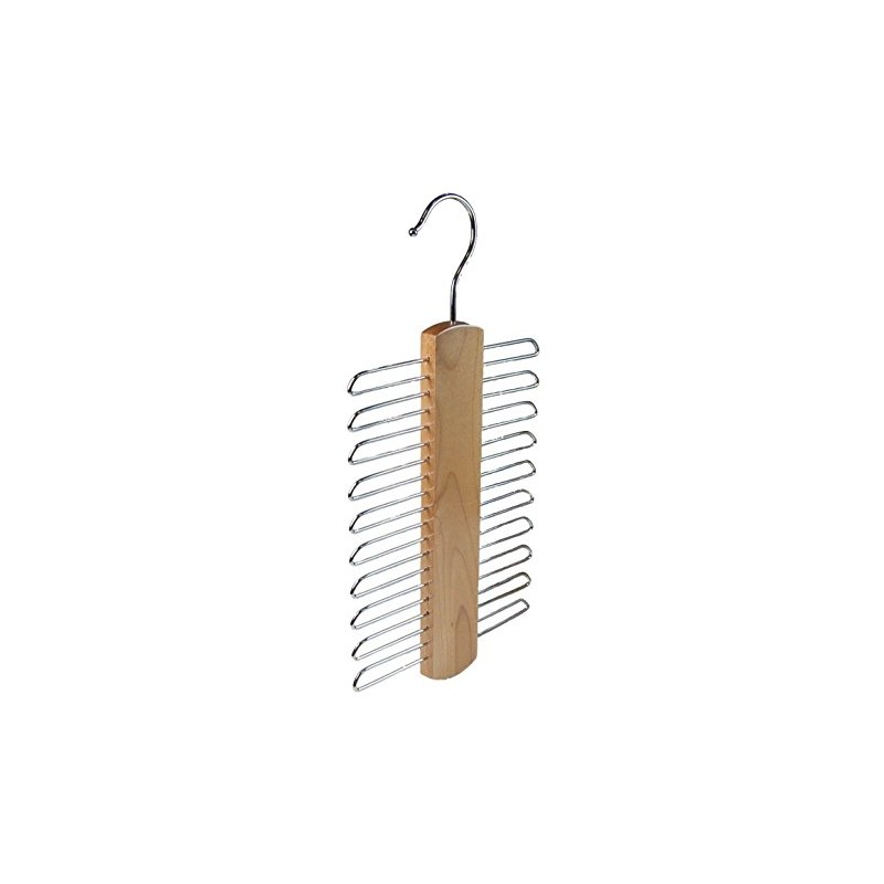 20 Bar Wooden Tie Hanger, Coat Scarfs & Belt Rack