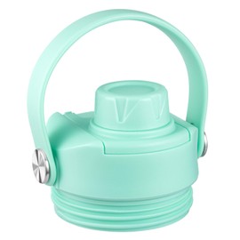 Lid for Yeti Rambler 26 36 46 64 oz Bottles, Screw Top with Flex Handle, Chug caps for Yeti Kids Jr 12 18 Ounce Cup, BPA Free Leakproof Cover, Replacement Water Bottle Accessories, Seafoam